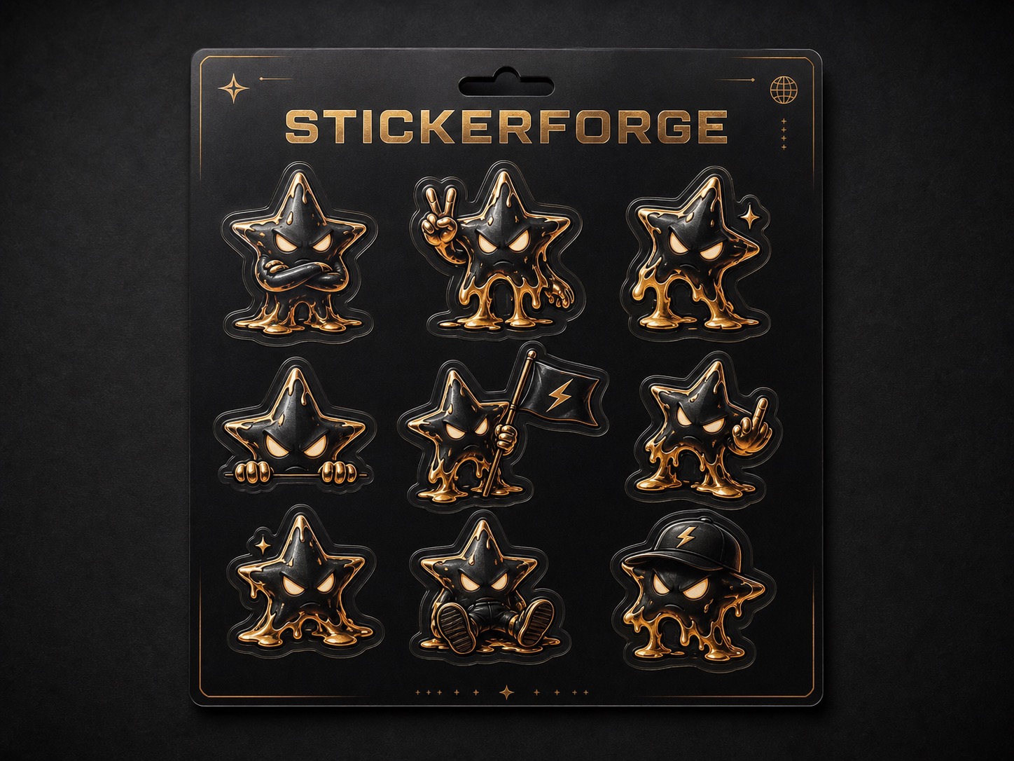 Stickerforge kiss-cut sticker sheet mockup