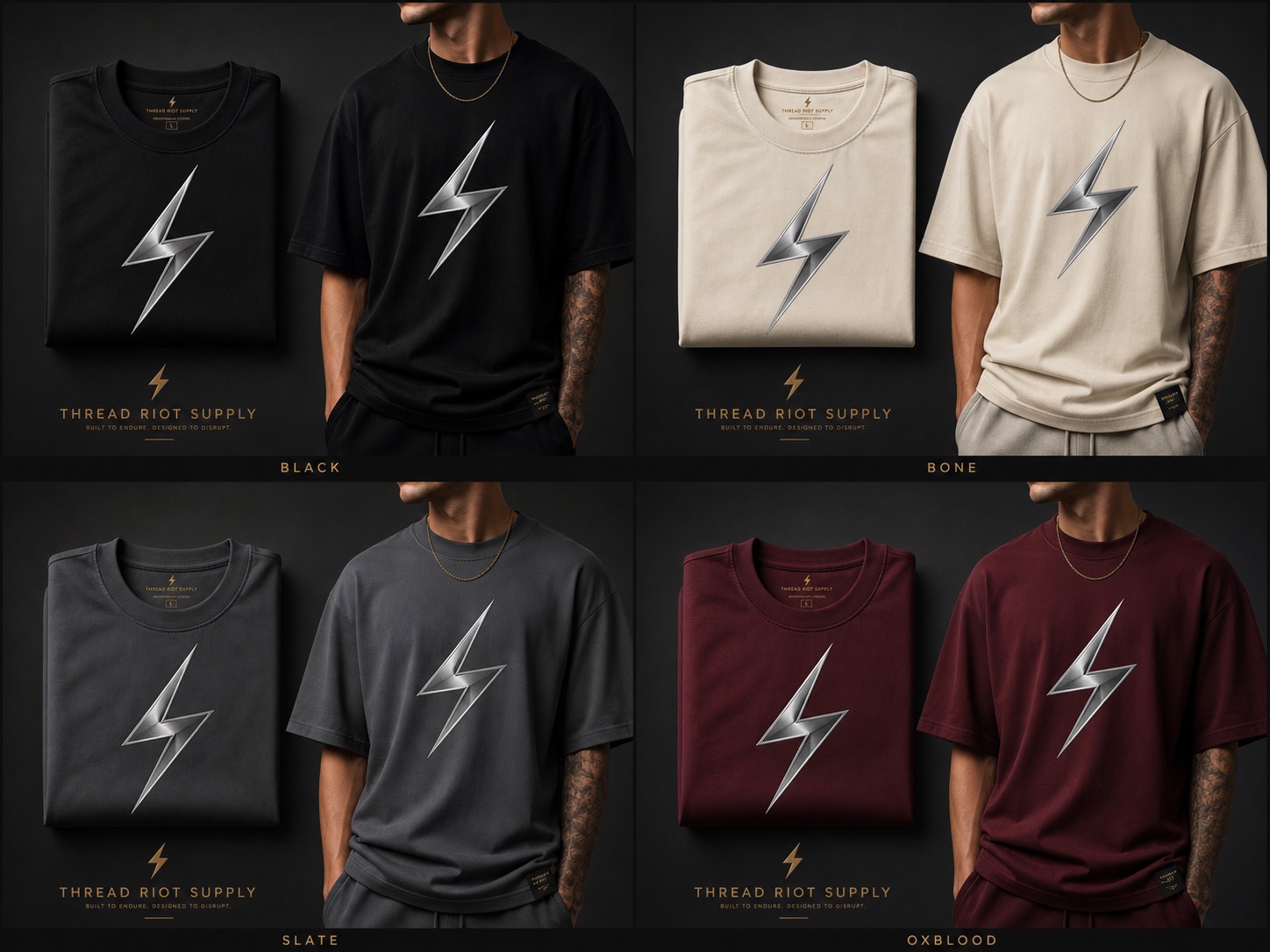 Thread Riot Supply streetwear apparel colorway mockup