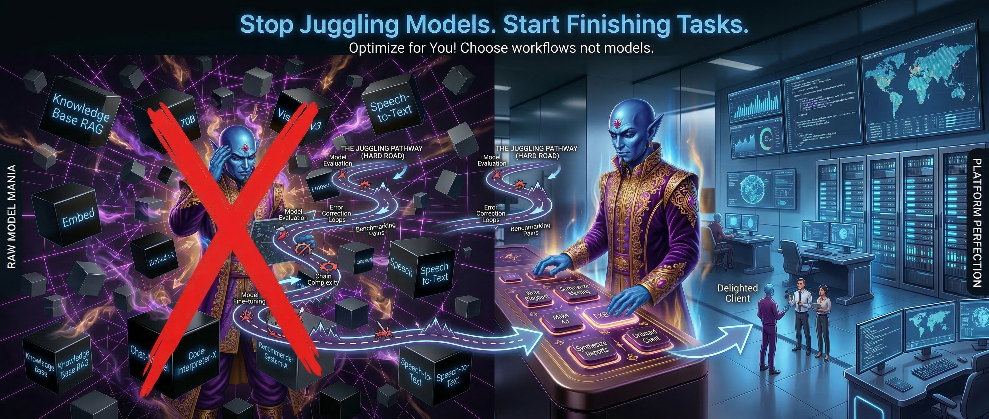 Stop juggling models — choose workflows instead